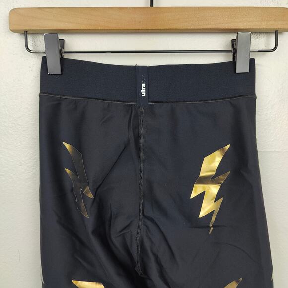 Ultracor Ultra Silk Bolt Legging Womens XS Nero Gold Lightning‎ Bolt Stretch - Picture 4 of 7